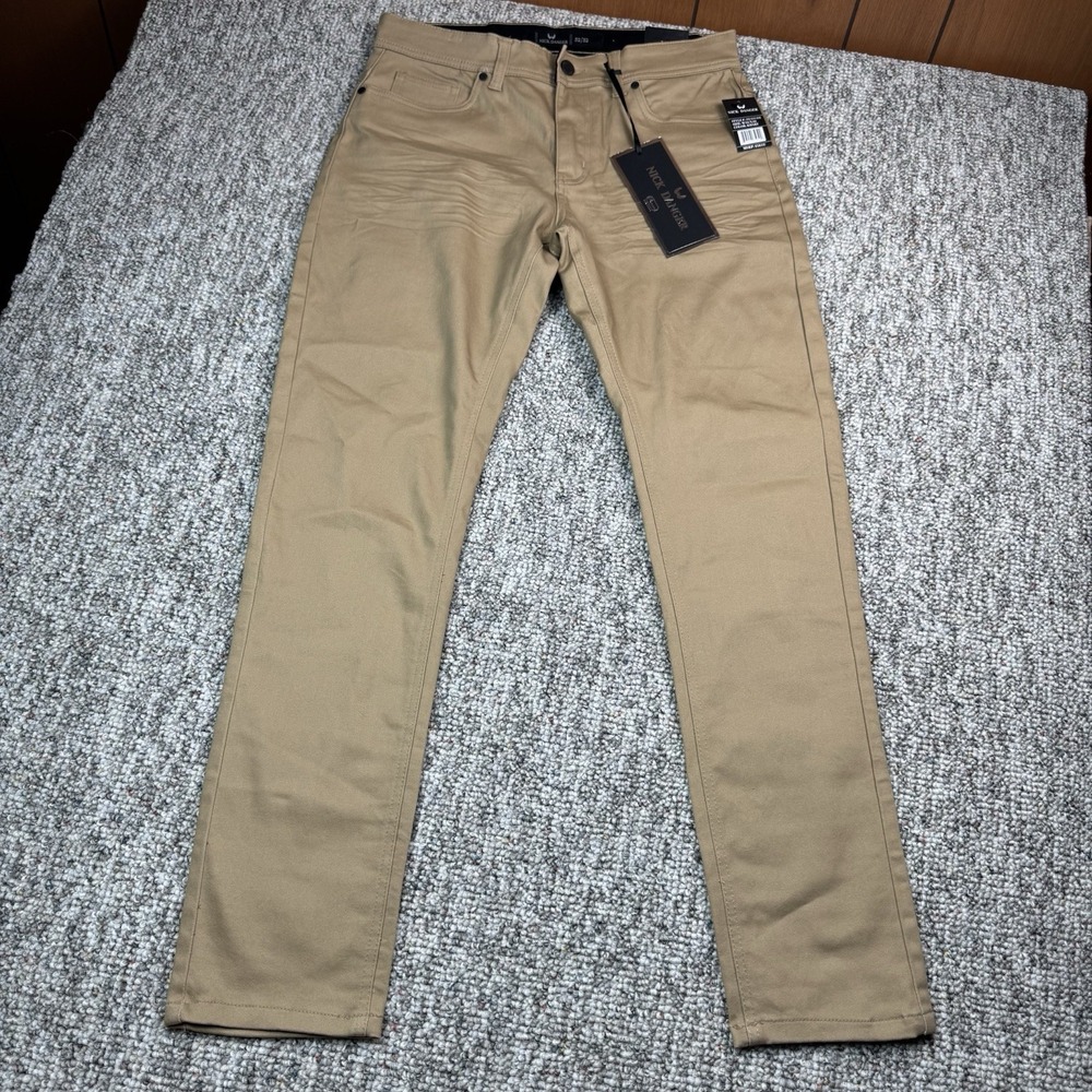 Nick Danger Super Flex Jeans Mens 32x32 Khaki Tan Beige Straight Leg NWT